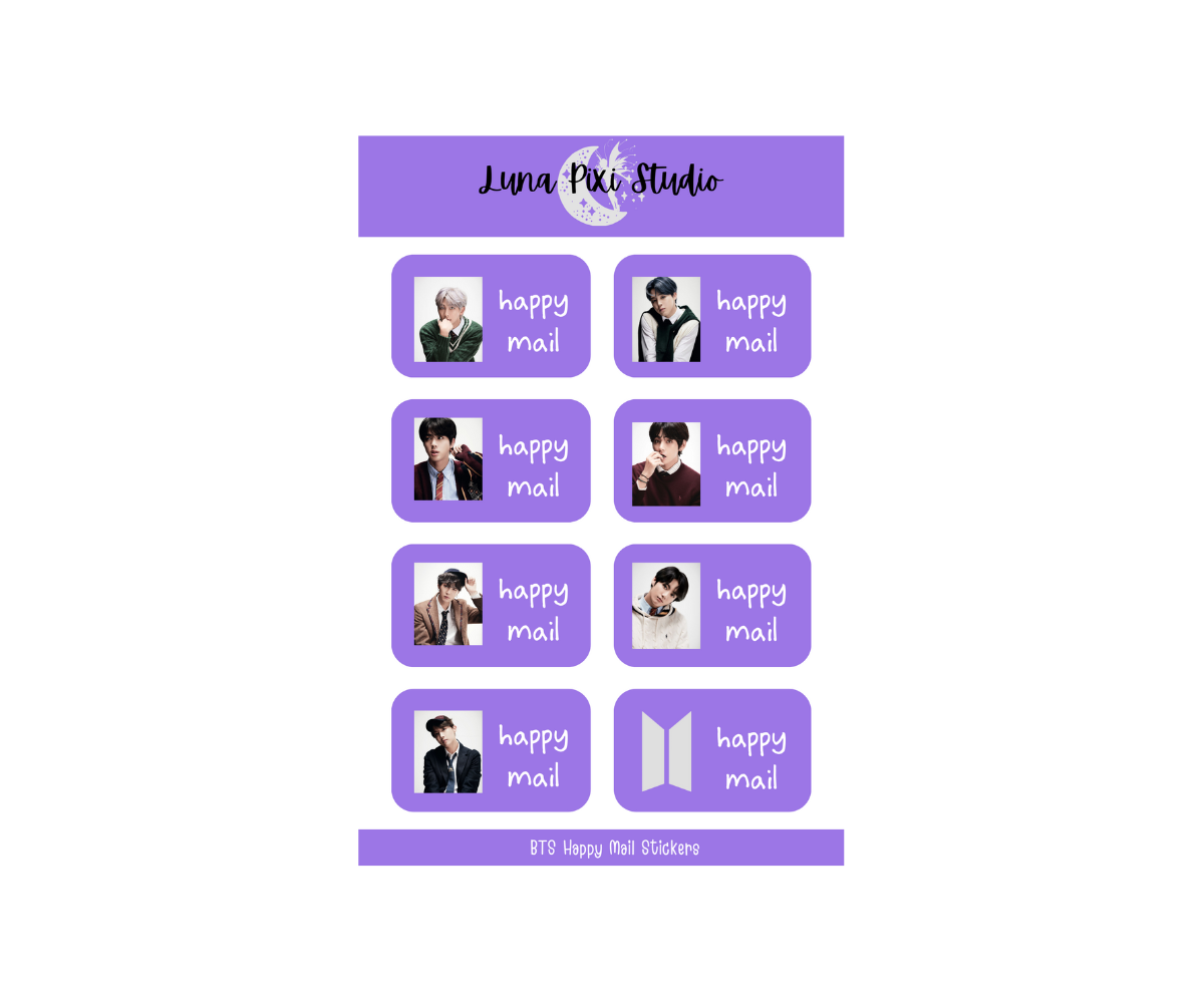 BTS Happy Mail Stickers