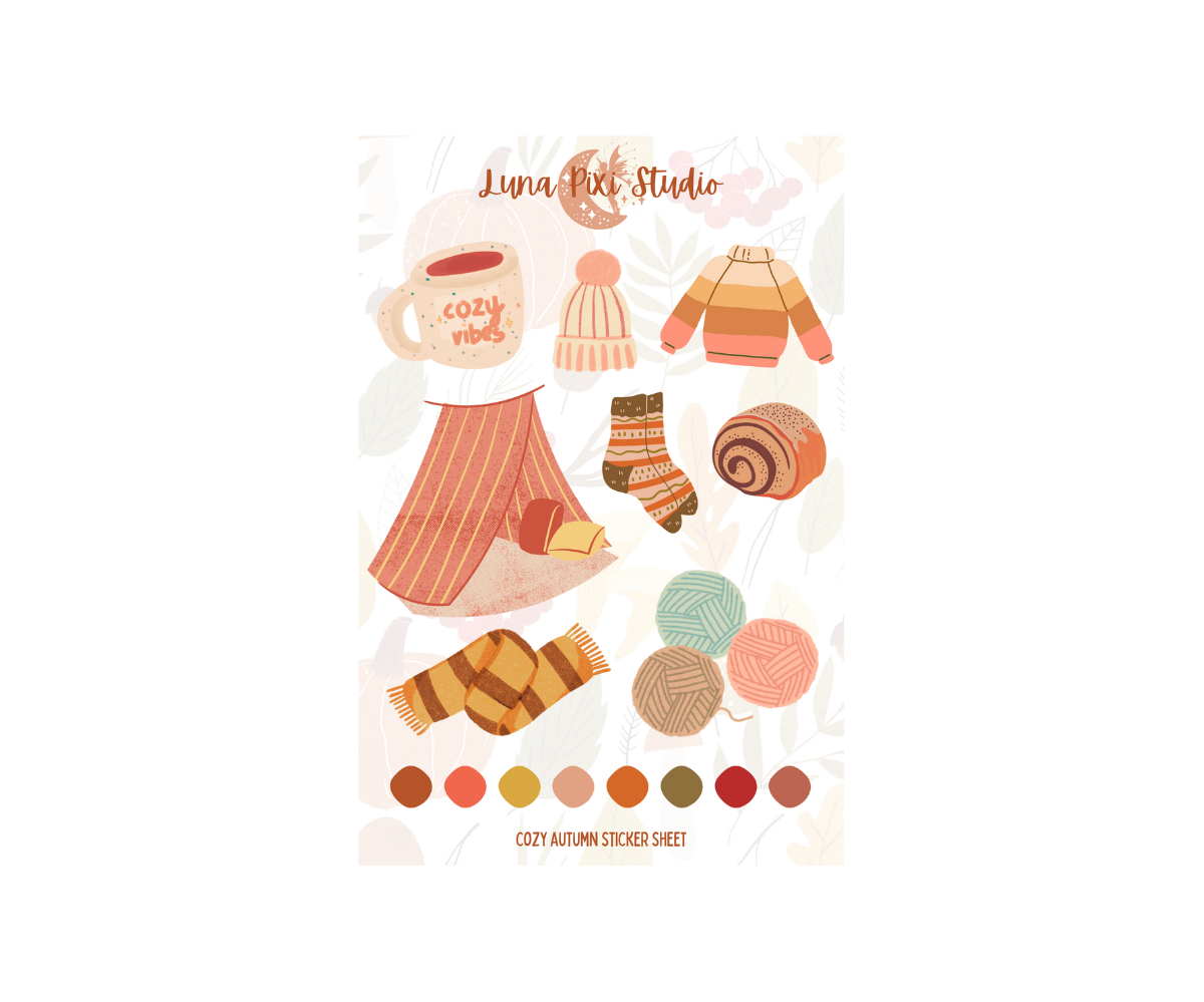Cozy Autumn Sticker Sheet