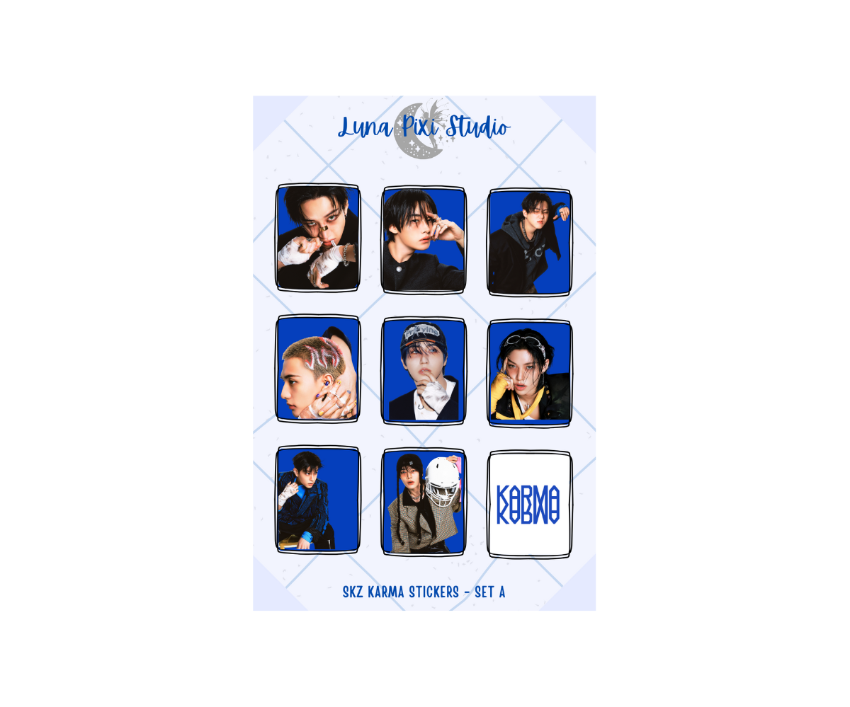 Stray Kids Karma Stickers – LUNA PIXI STUDIO Stray Kids Karma Stickers – LUNA PIXI STUDIO