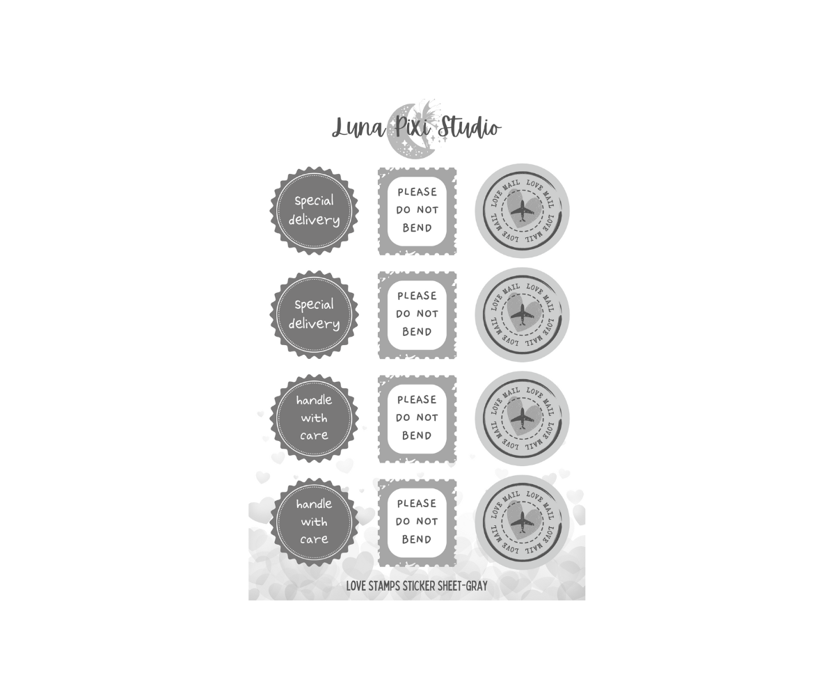 Love Stamps Mailing Stickers