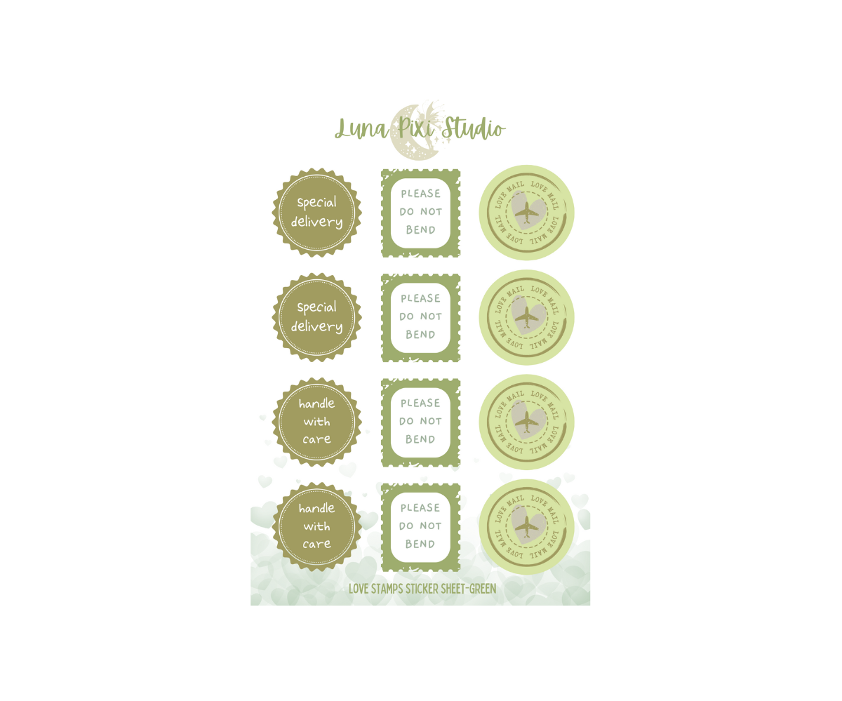 Love Stamps Mailing Stickers