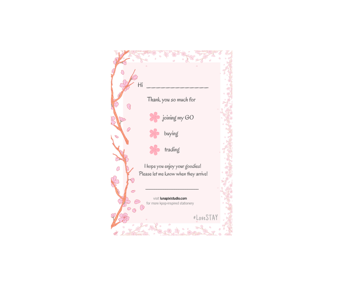 LoveSTAY PC Trading Notecards