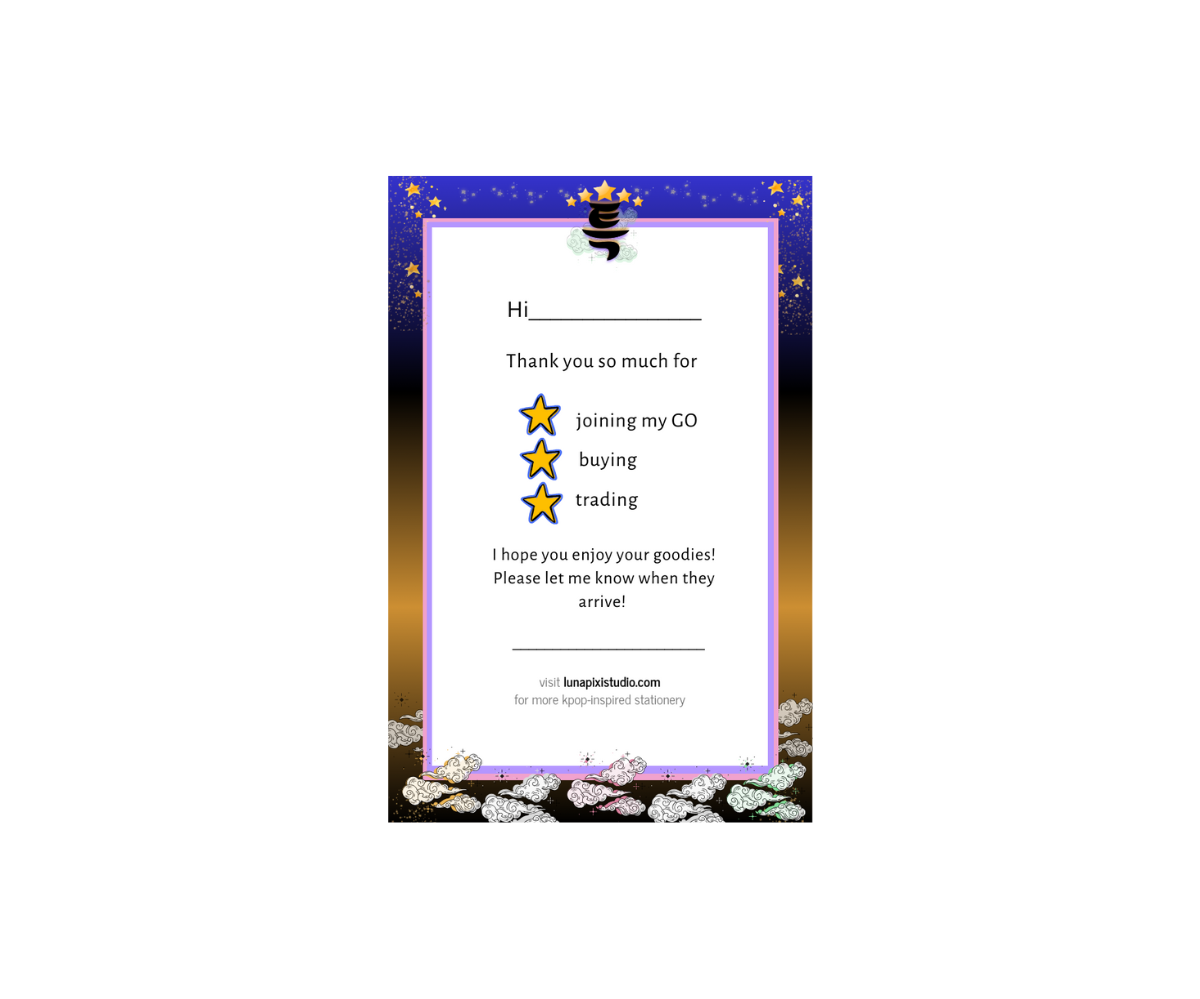 5-Star PC Trading Notecards