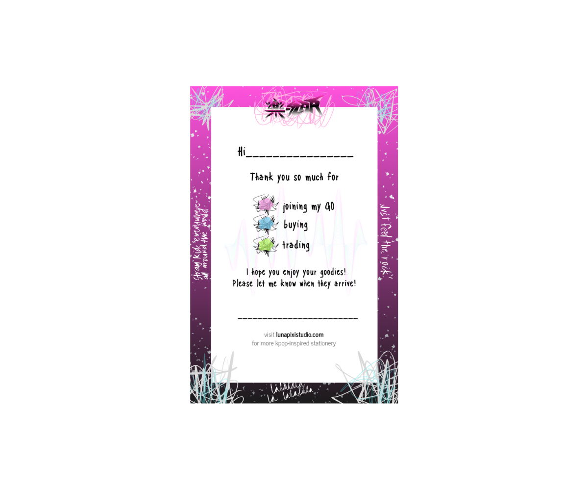 Rock-Star PC Trading Notecards