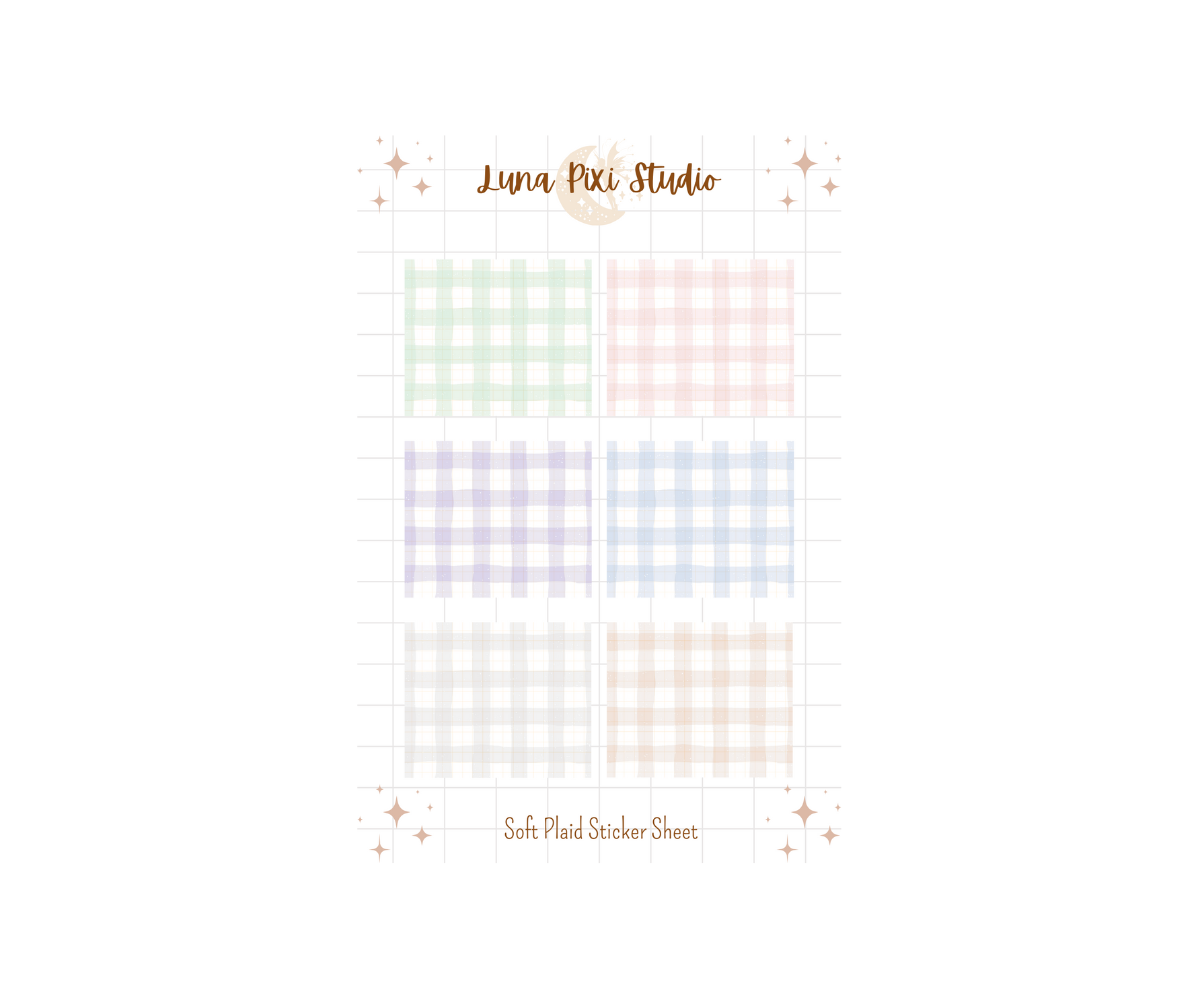 Soft Plaid Stickers