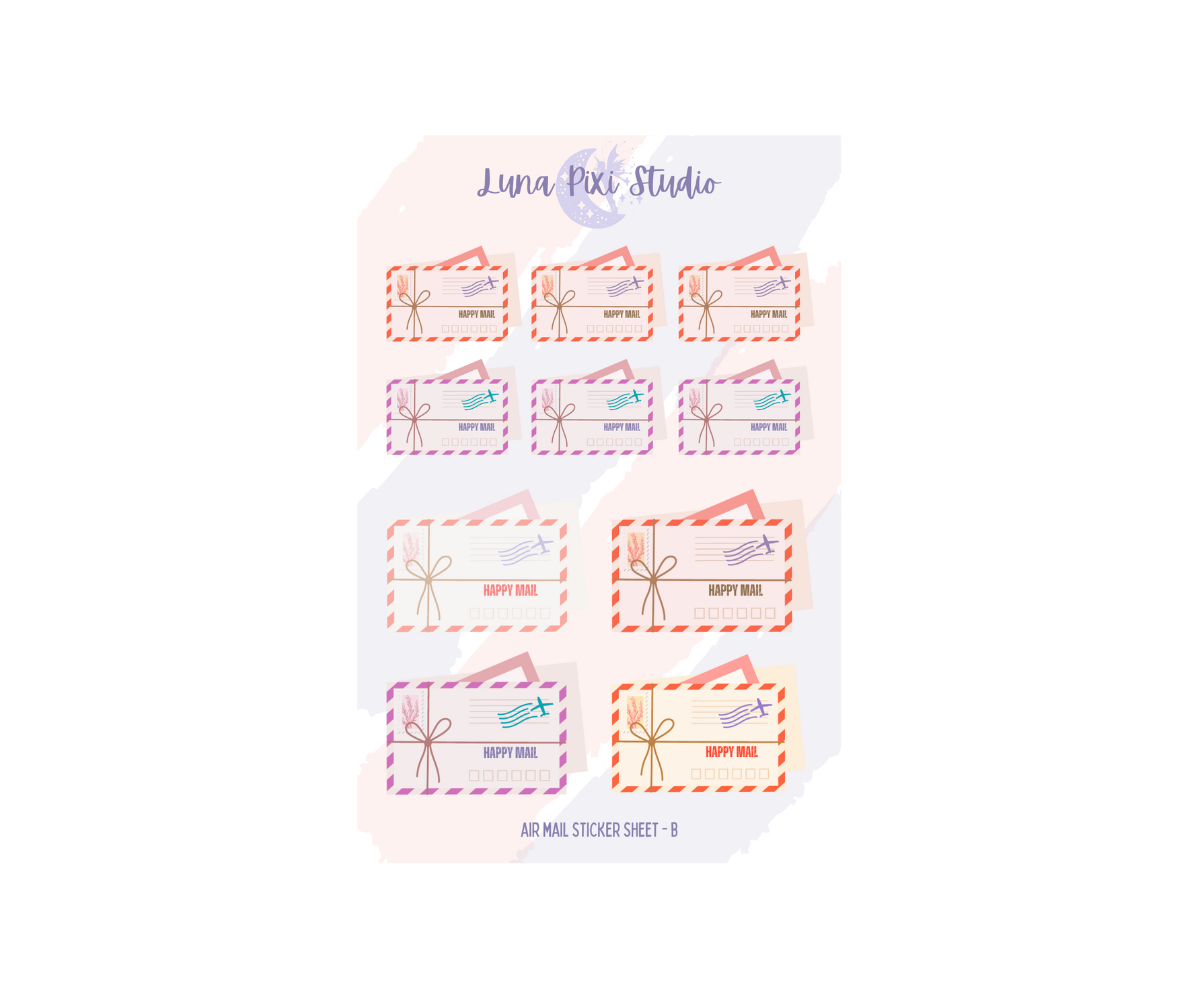 Air Mail Sticker Sheet