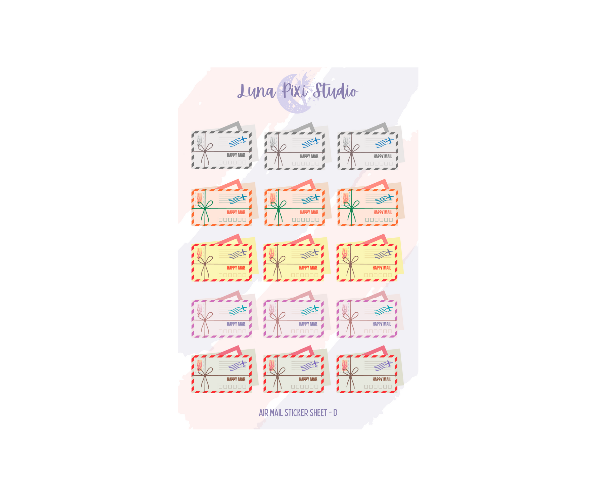 Air Mail Sticker Sheet