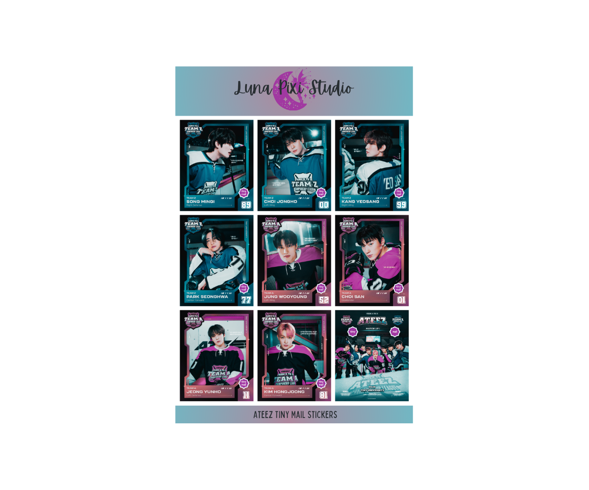 Ateez Tiny Mail Stickers