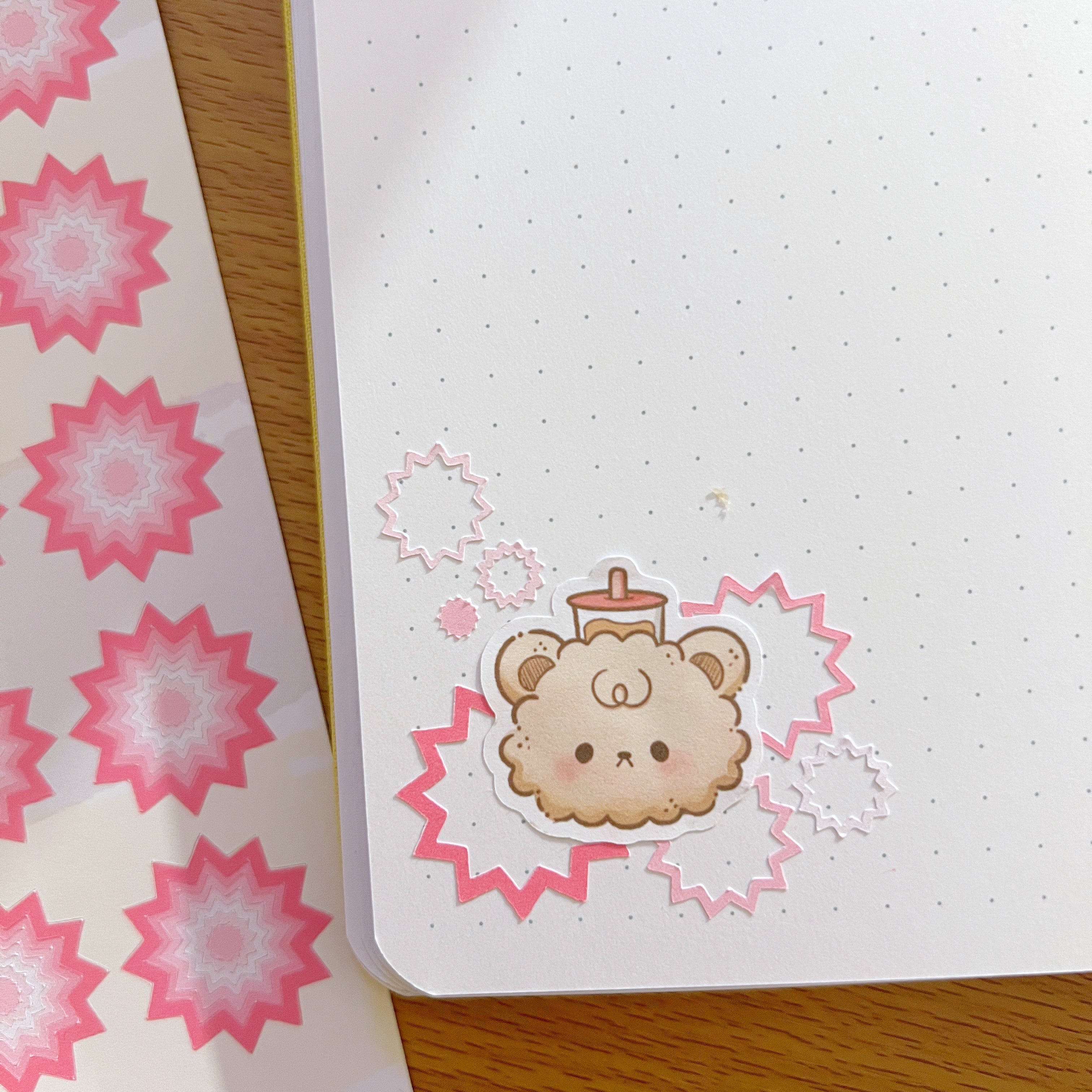 Concentric Starbursts Stickers