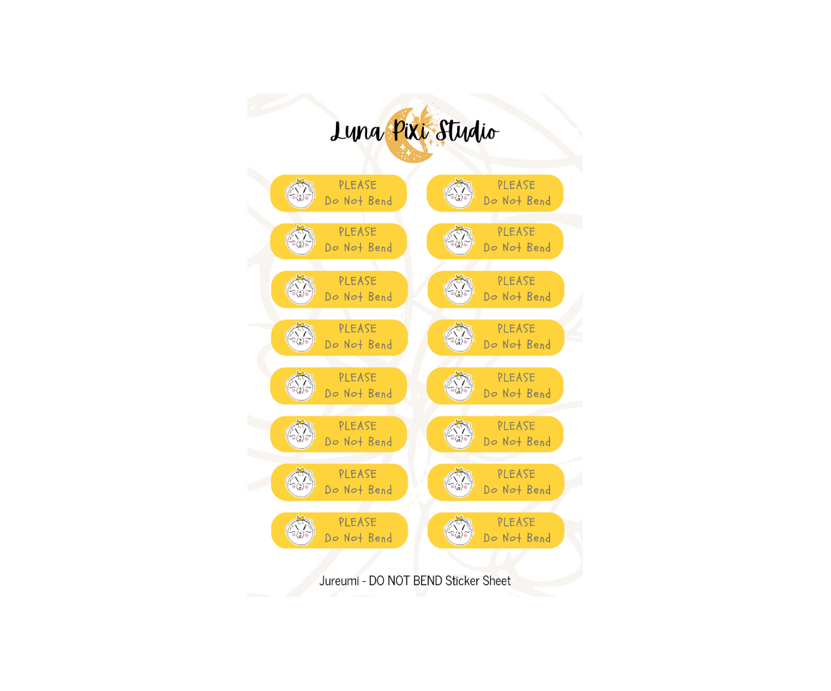 Jureumi Do Not Bend Stickers