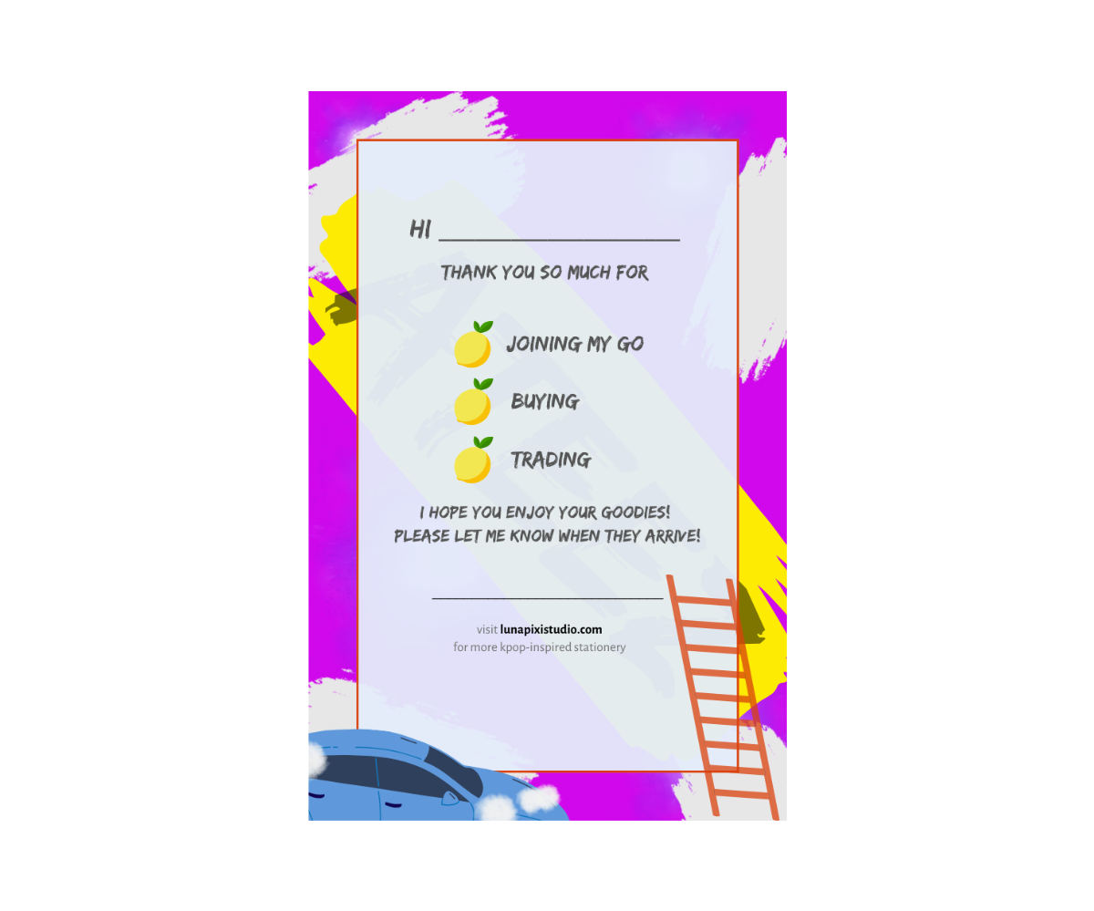 Lemon Drop Trading Notecards