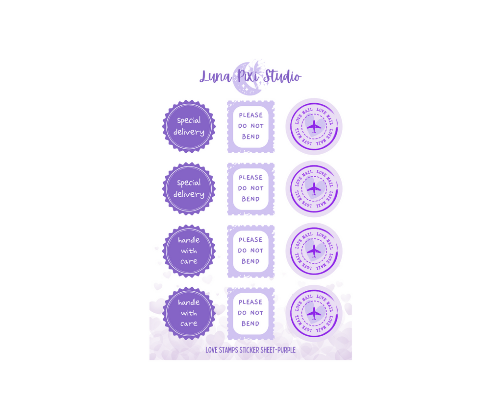 Love Stamps Mailing Stickers