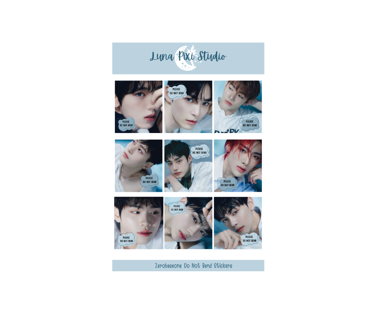 Zerobaseone Do Not Bend Stickers