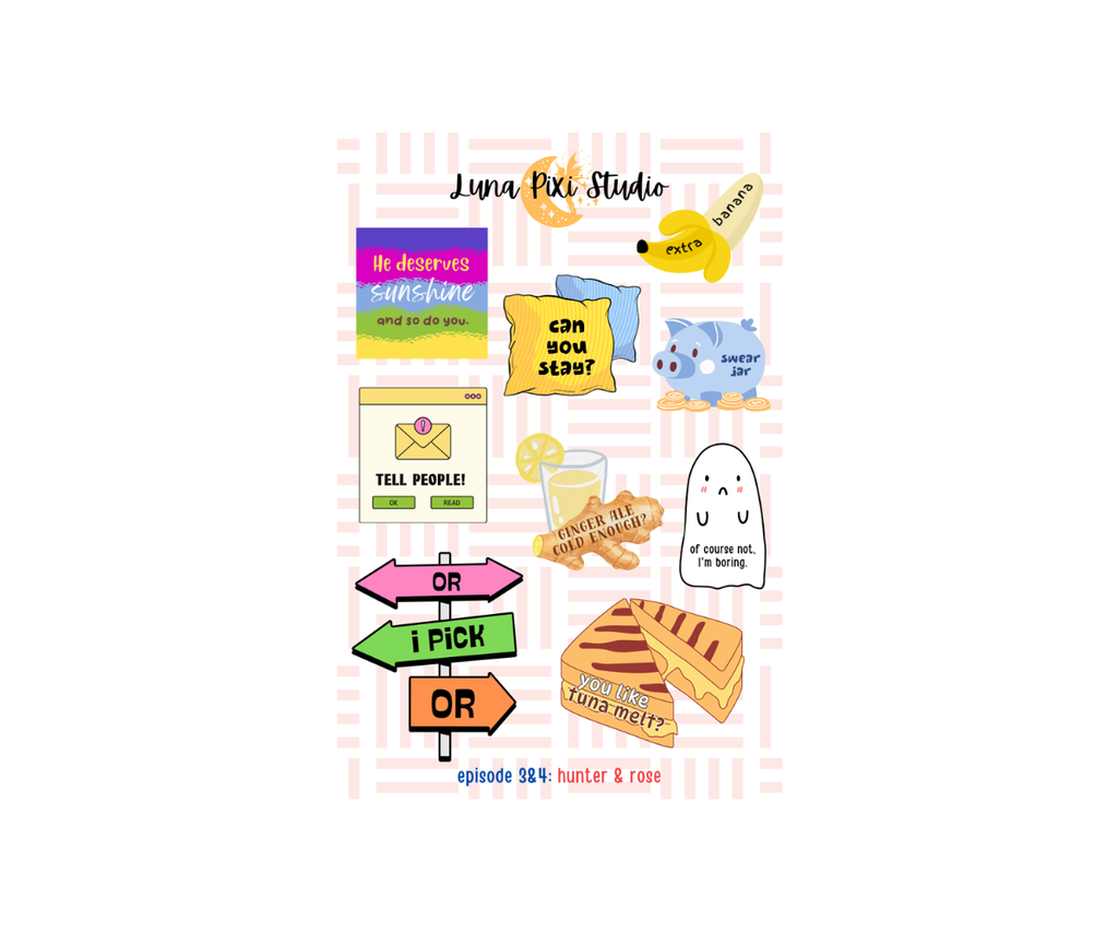 Heated Rivalry Quotes Sticker Sheet