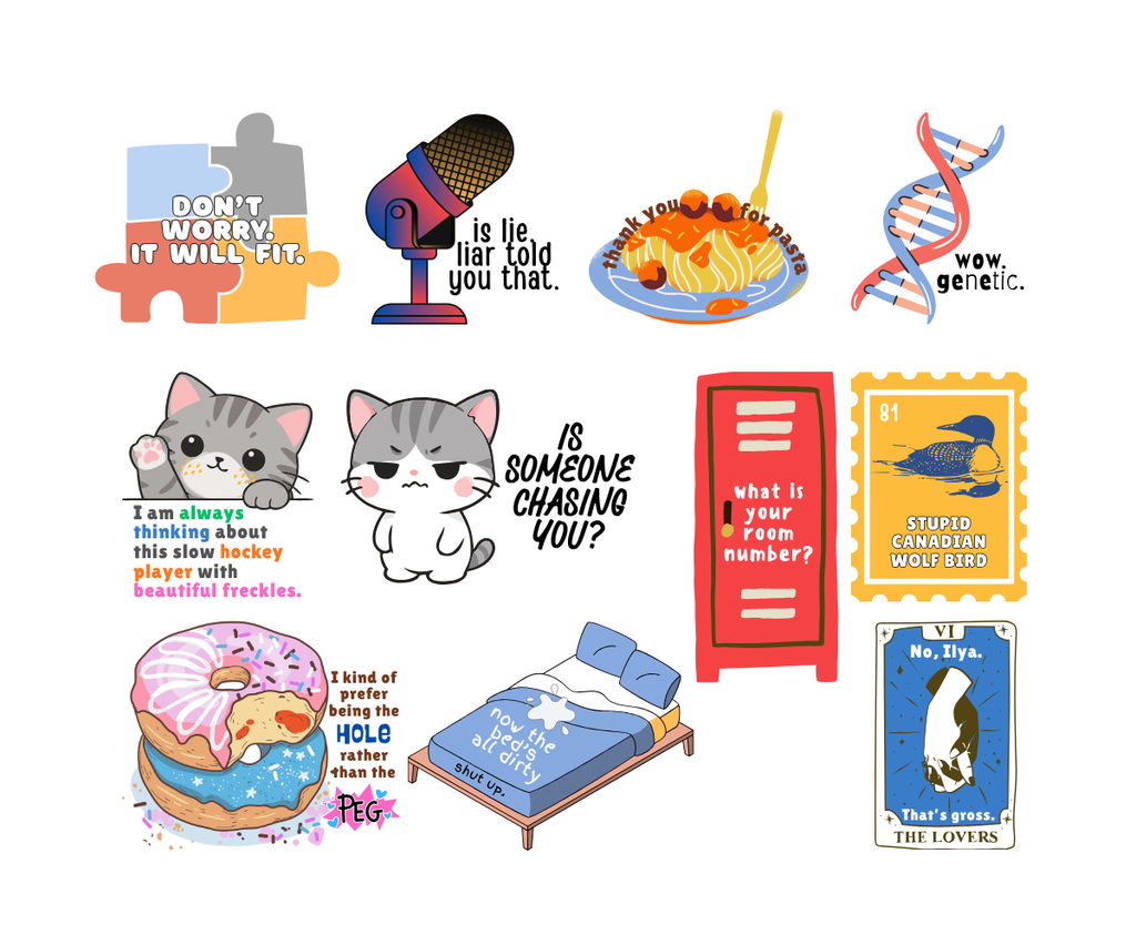 Heated Rivalry Die Cut Stickers
